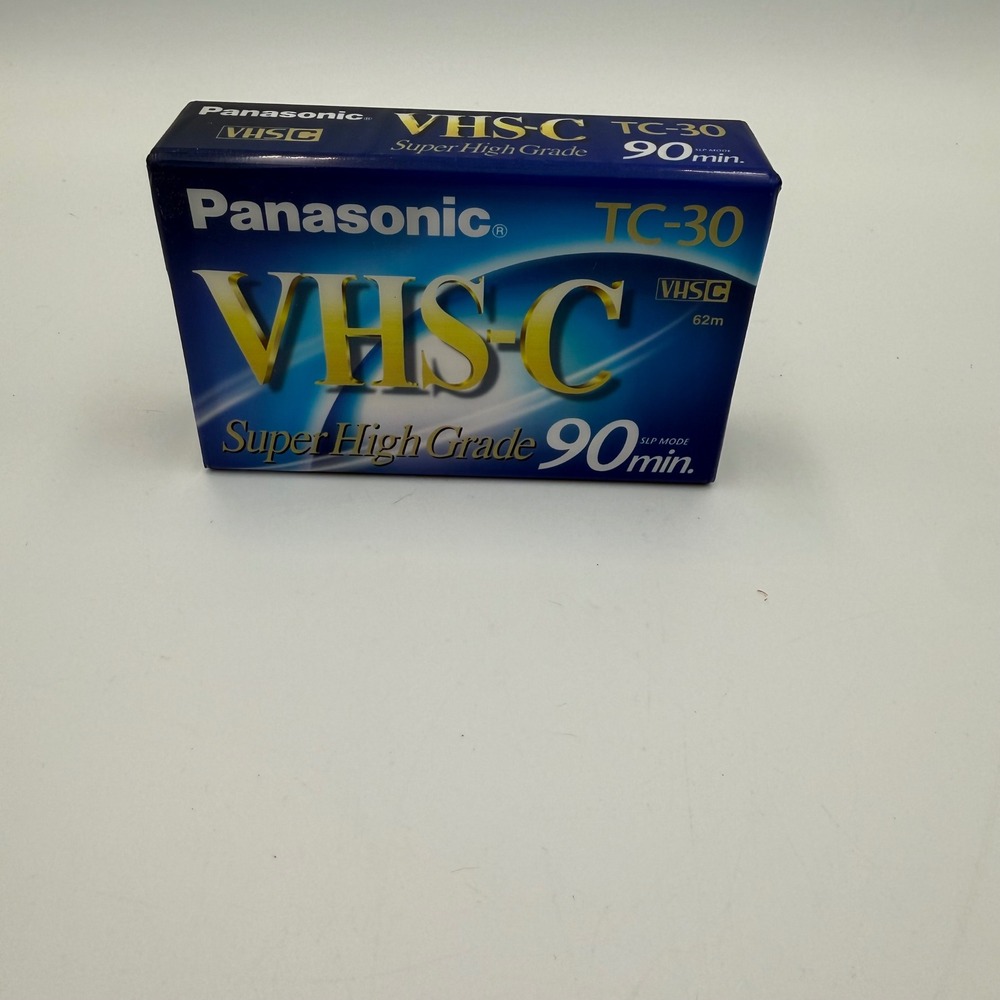 Panasonic TC-30 VHS-C Compact Videocassette Super High Grade 90min Blank Tape